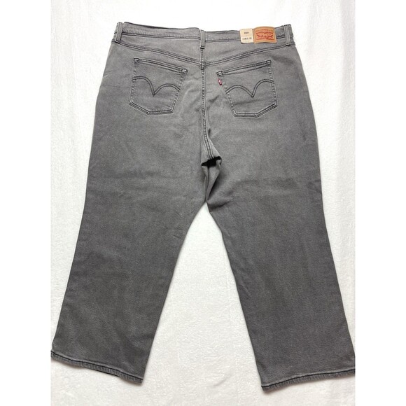 Levi's Ribcage Straight Ankle Women's Plus Sz 22W Super High-Rise Slim Fit Jeans - Picture 3 of 12